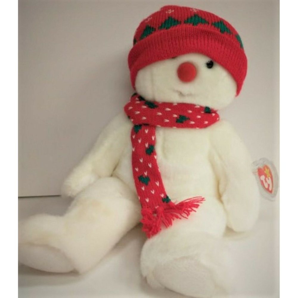 TY Snowboy 1999 The Holiday Snowman BEANIE BUDDY - Picture 2 of 2